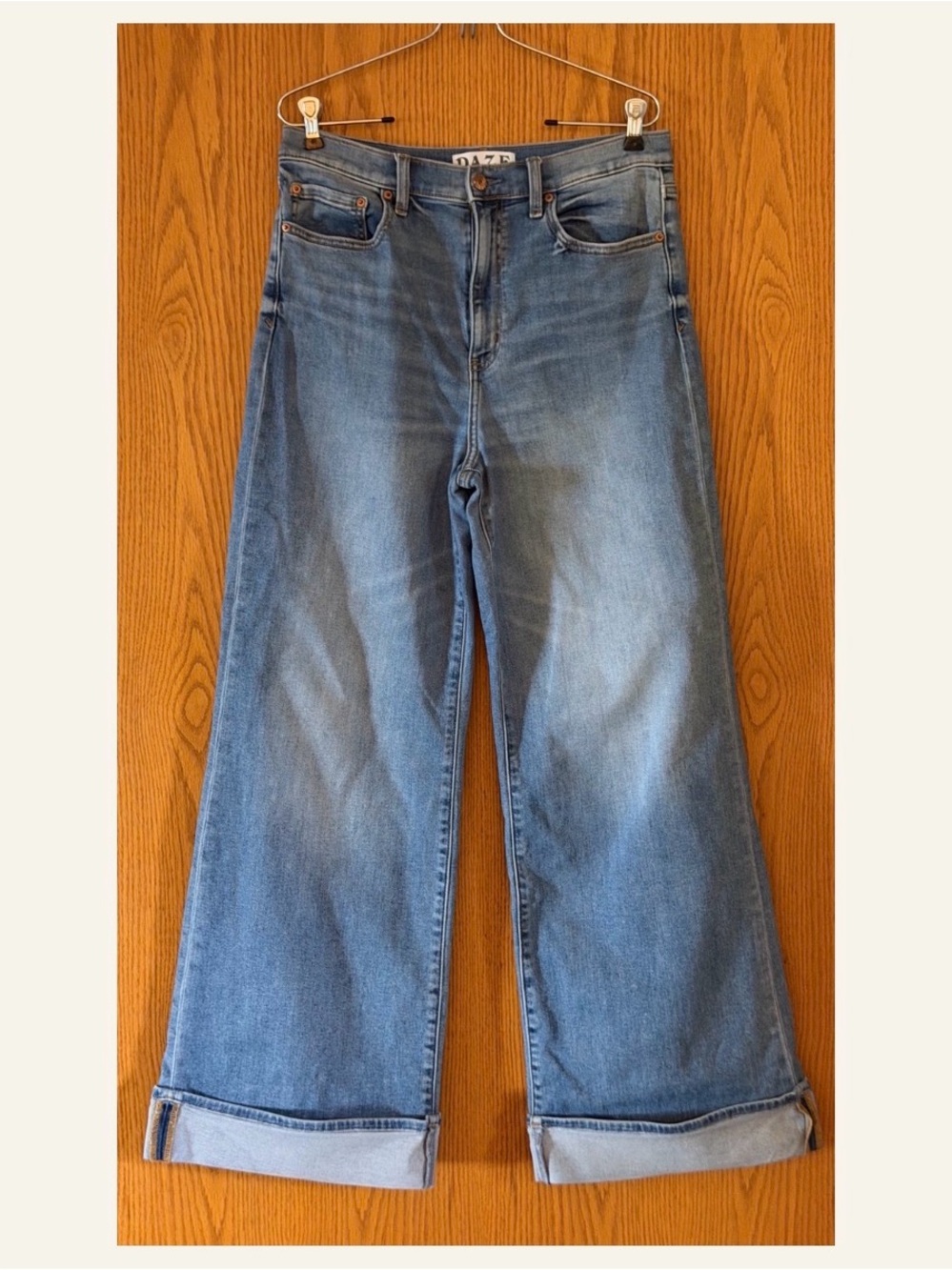 DAZE Light Blue High-Rise Wide Leg Jeans